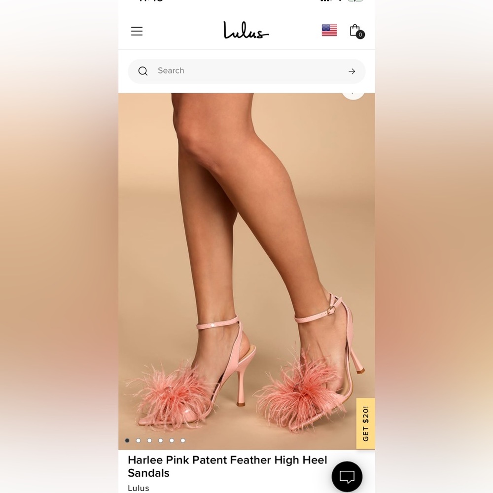 Pink Feather Heels Lulus 8.5